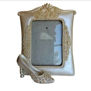 S.S.Sarna 90s Picture Frame Pearls And Gems Heel Wedding Day Starpust 3 X 5 In.